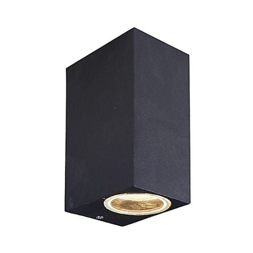 Luminario rectangular para sobreponer en muro, acabado negro - Wattko